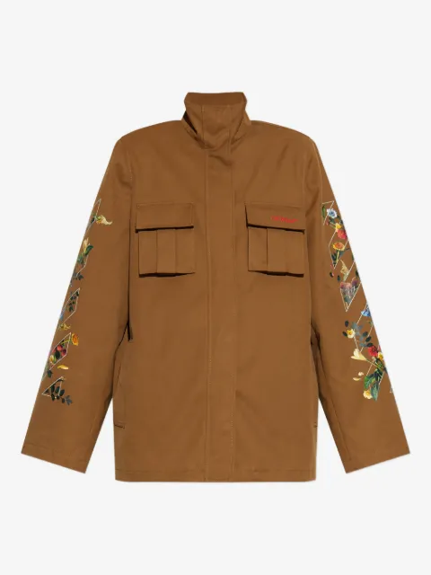 Off-White chamarra utility con motivo floral
