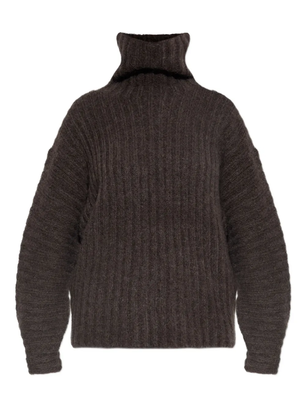 By Malene Birger Ribbed Turtleneck Sweater In Brown