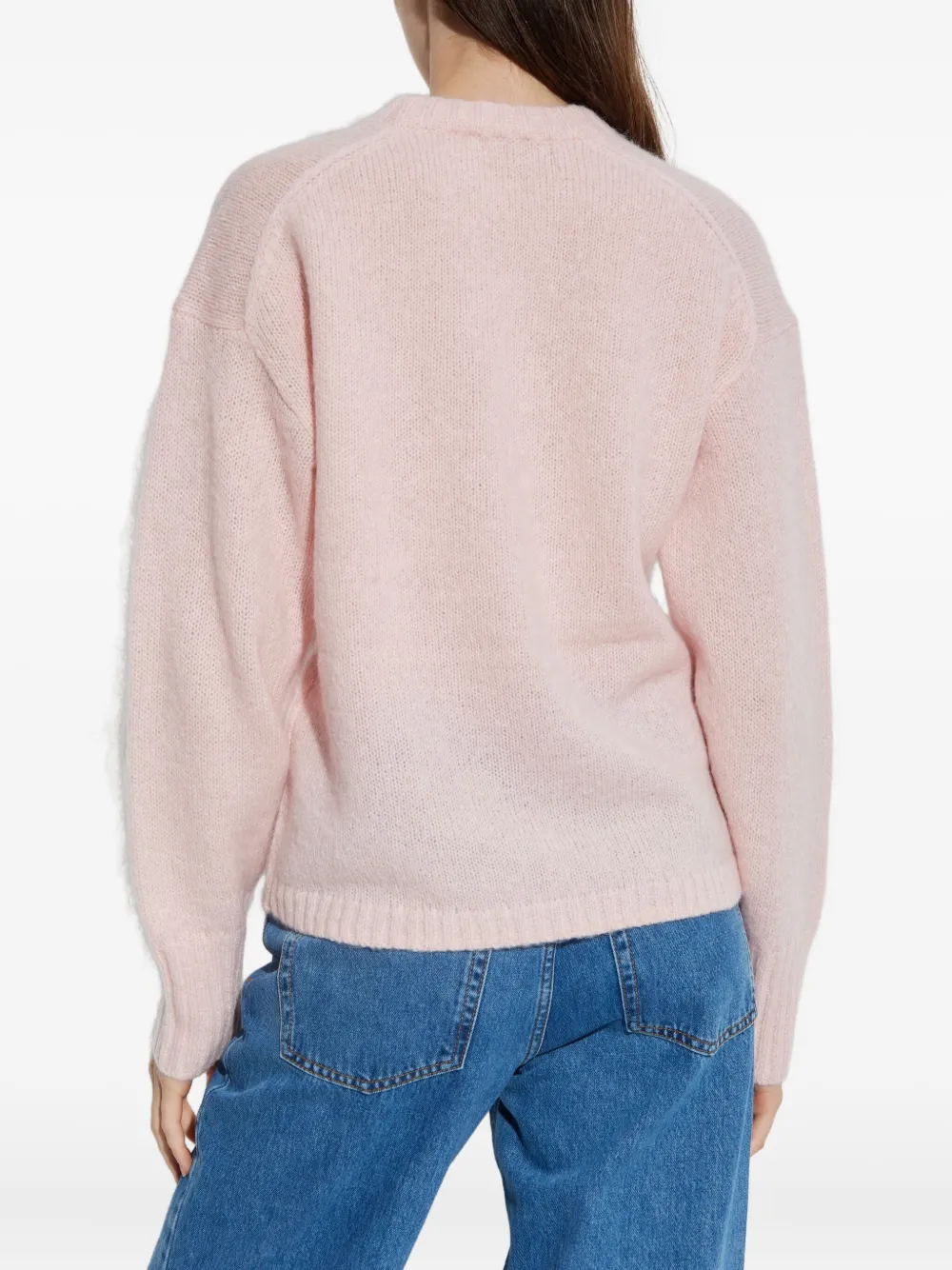 By Malene Birger Round-neck Wool Sweater In Neutral