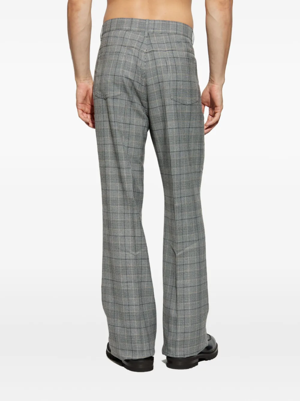 AMIRI checked flared trousers Grijs