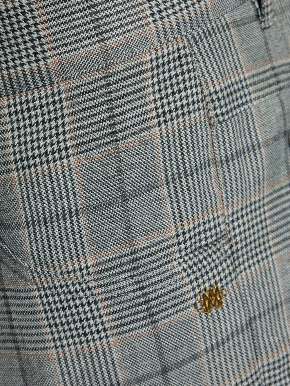 AMIRI checked flared trousers Grijs