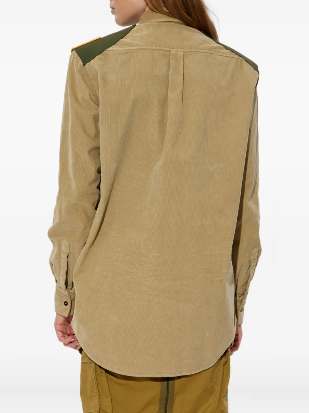 Dsquared2 Corduroy Shirt In Neutral