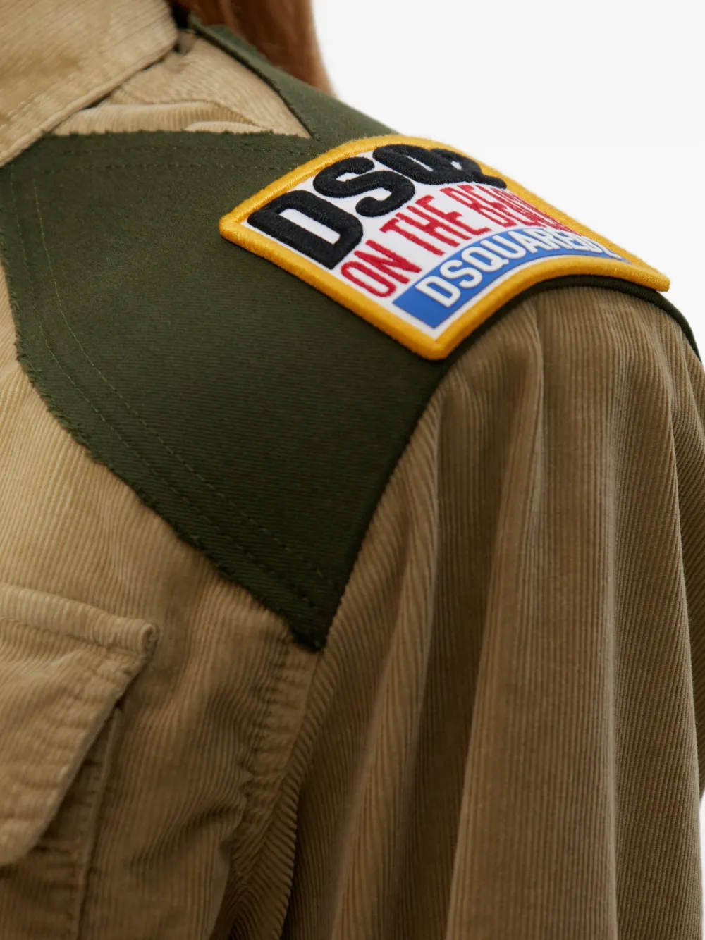 Dsquared2 Corduroy Shirt In Neutral