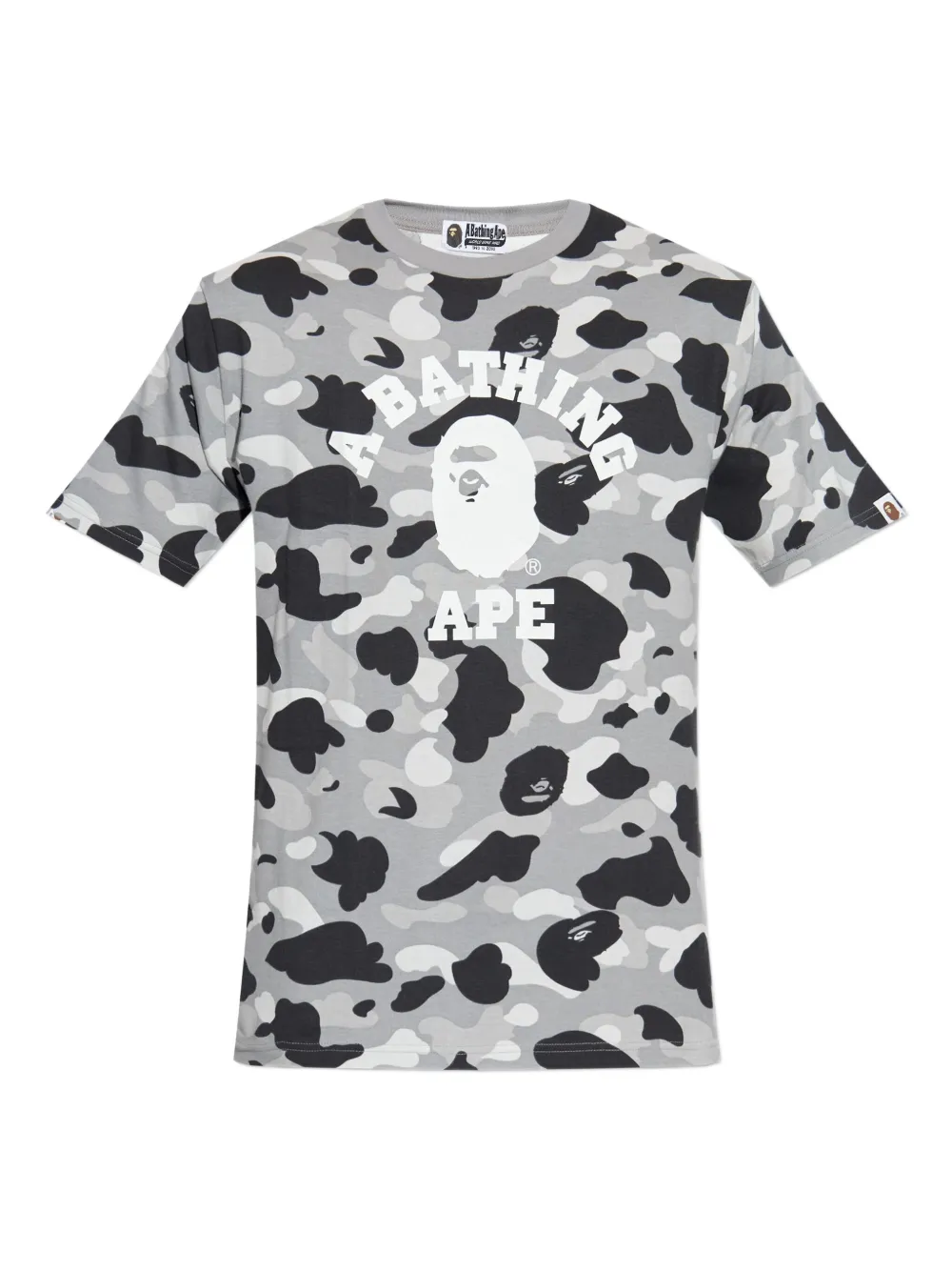 A BATHING APE® Ape Head camo-print T-shirt | Grey | Image 1