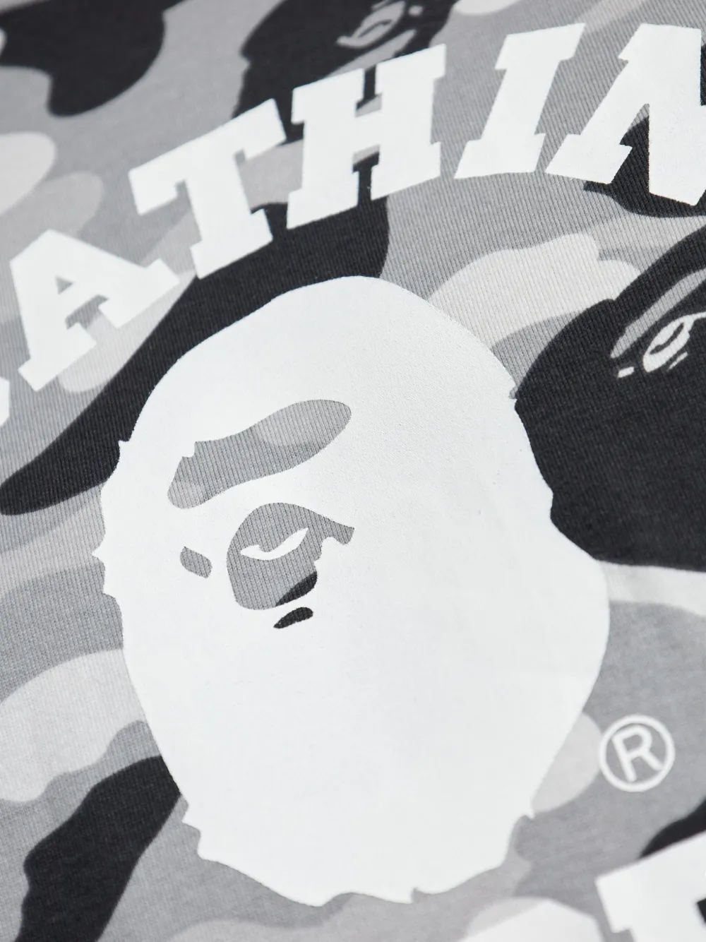A BATHING APE Head T-shirt met print Grijs