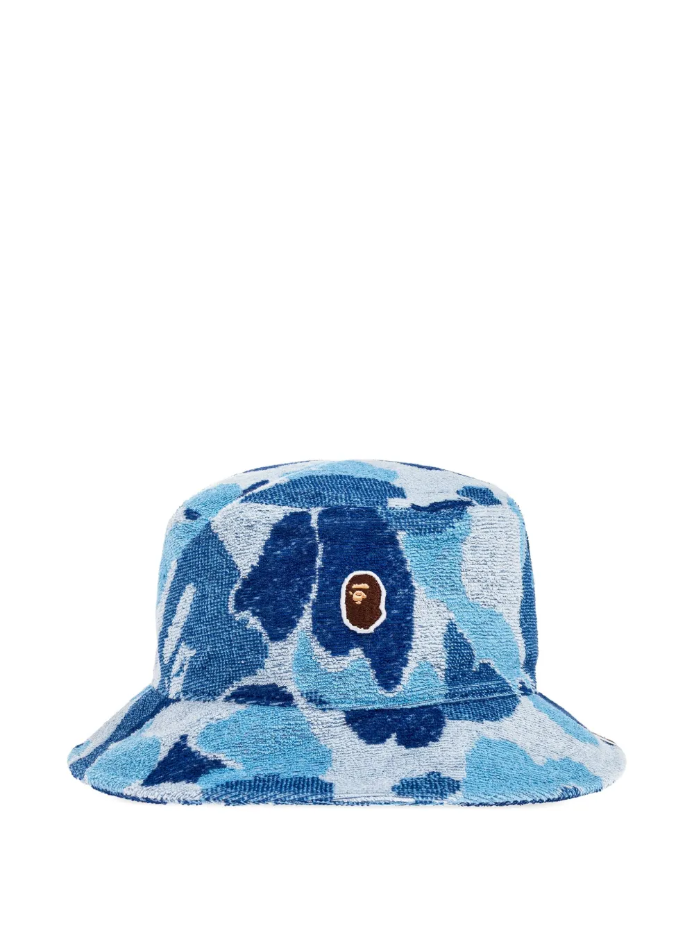 A BATHING APE® Ape Head camouflage bucket hat | Blue | Image 1