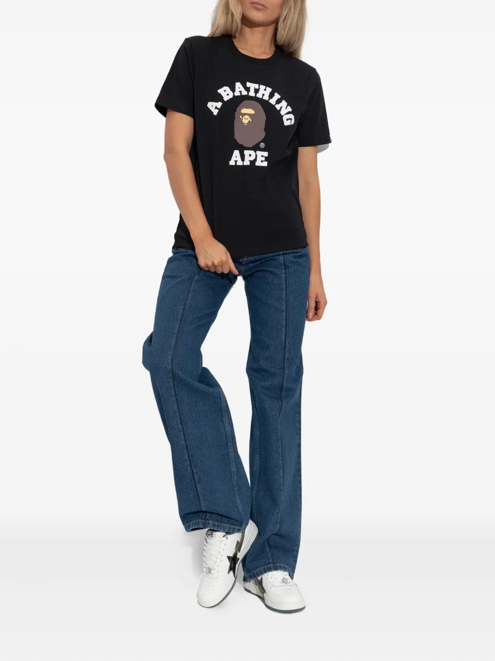 A Bathing Ape Ape Head T-shirt In Black