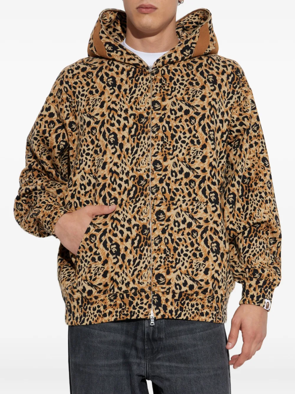 A Bathing Ape Leopard-pattern Hoodie In Animal Print
