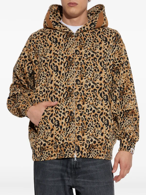 激レア　SAPEur BROWN LEOPARD HEAD HOODIE 激レア SAPEur BROWN LEOPARD HEAD HOODIE