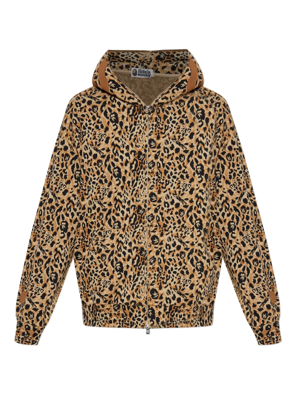 A BATHING APE® leopard-pattern hoodie | Brown | Image 1