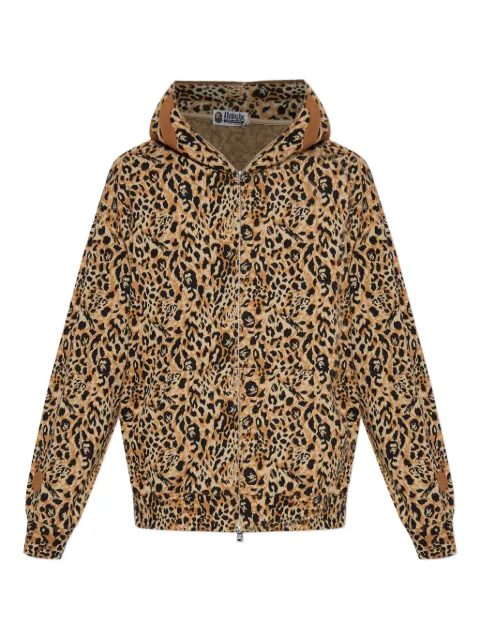 A BATHING APE® leopard-pattern hoodie