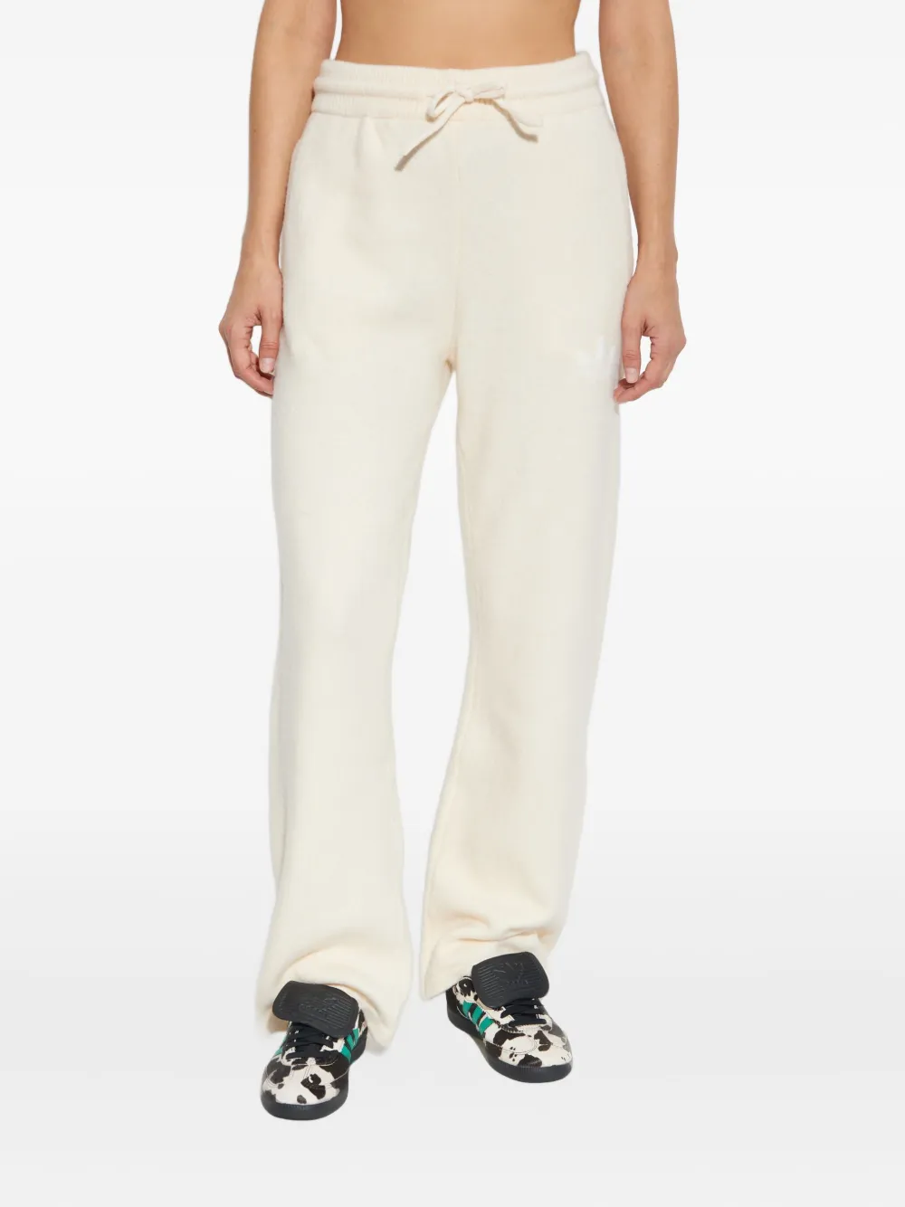 adidas Broek met trekkoord en logo Beige