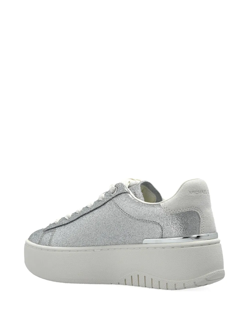Michael Kors logo-detail glitter-embellishment sneakers Silver