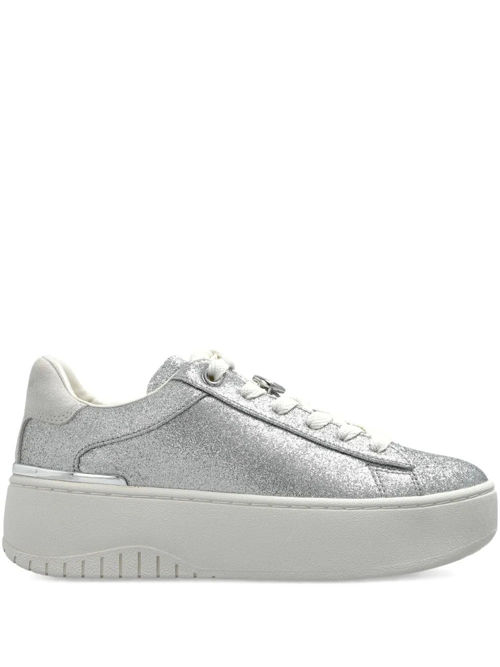 Michael Kors logo-detail glitter-embellishment sneakers Silver