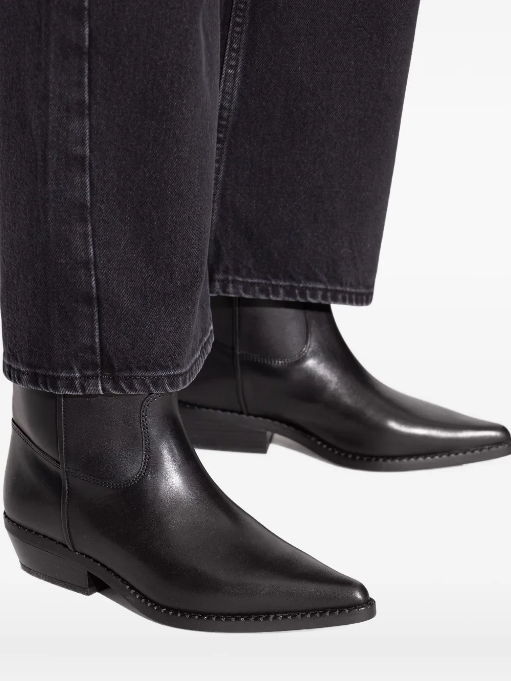 Michael Kors 40mm pointed-toe leather boots Black
