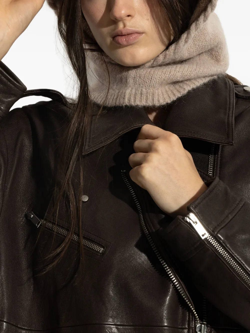 By Malene Birger Rema Braid Balaclava In Brown