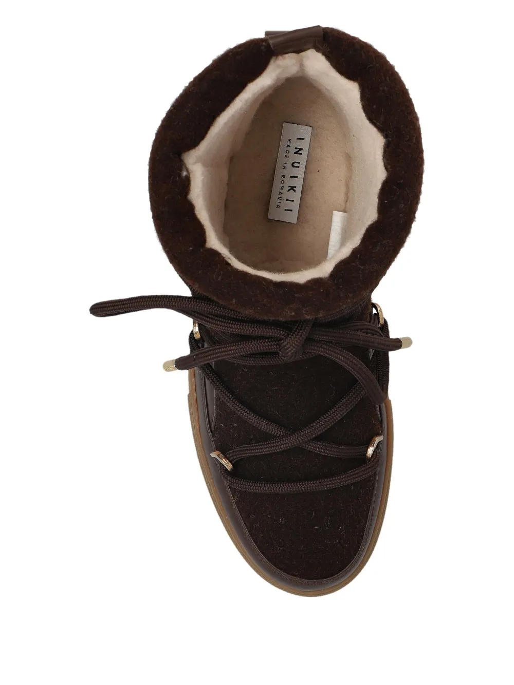 Inuikii lace-up shearling pumps Brown