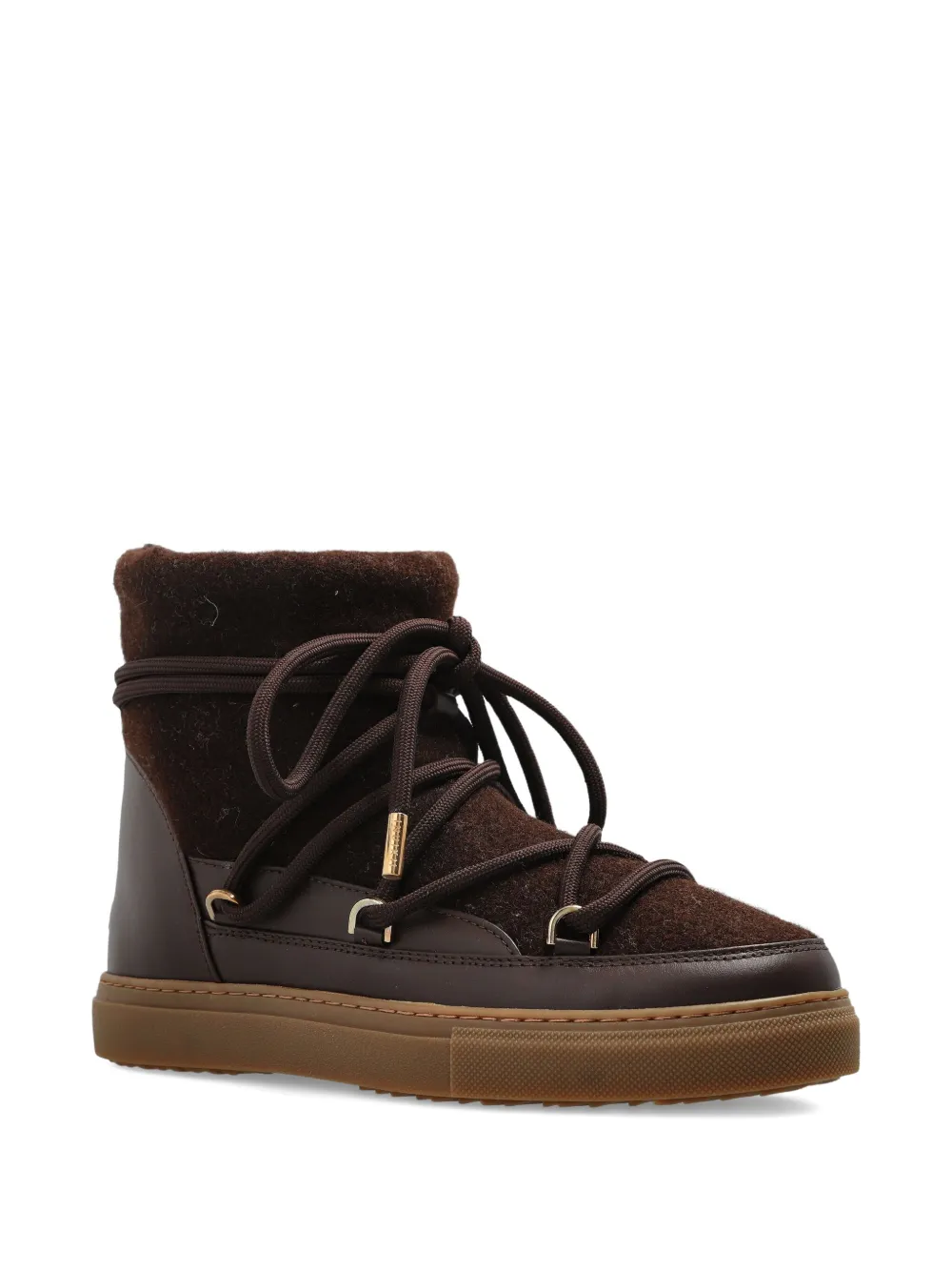 Inuikii lace-up shearling pumps Brown