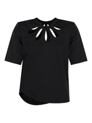 Noir Kei Ninomiya tulle-sleeved T-shirt | Black | FARFETCH JO