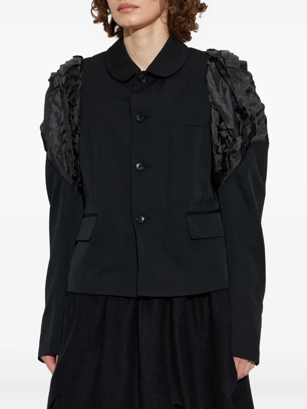 Comme Des Garçons Long-sleeved Suit Jacket In Black