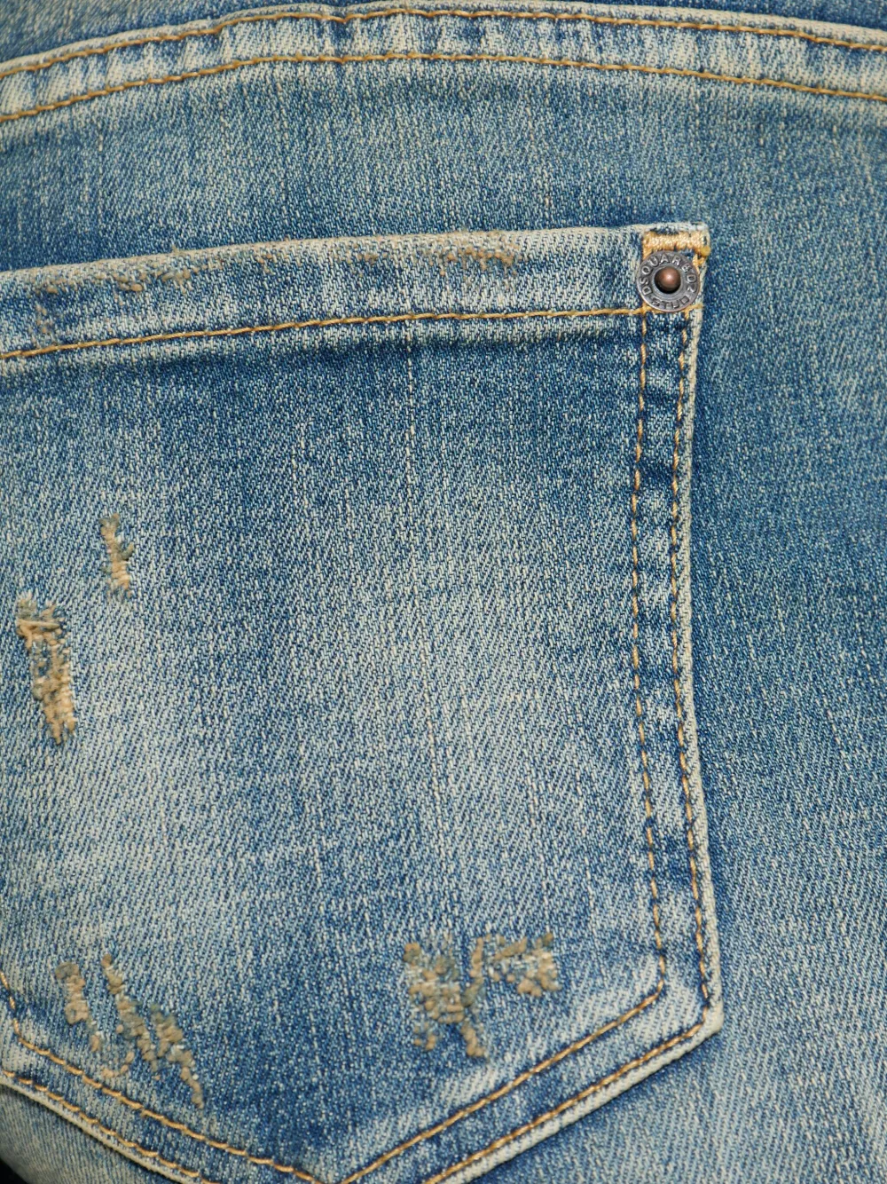 Dsquared2 Belt Loop Denim Trousers In Blue