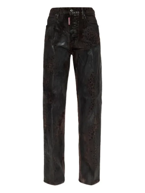 DSQUARED2 animal-print cotton trousers