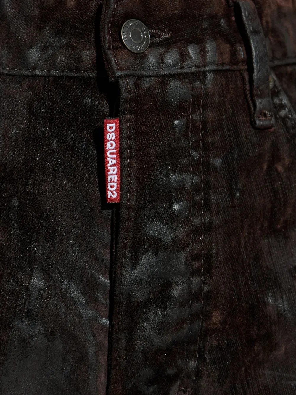 Dsquared2 Animal-print Cotton Trousers In Black