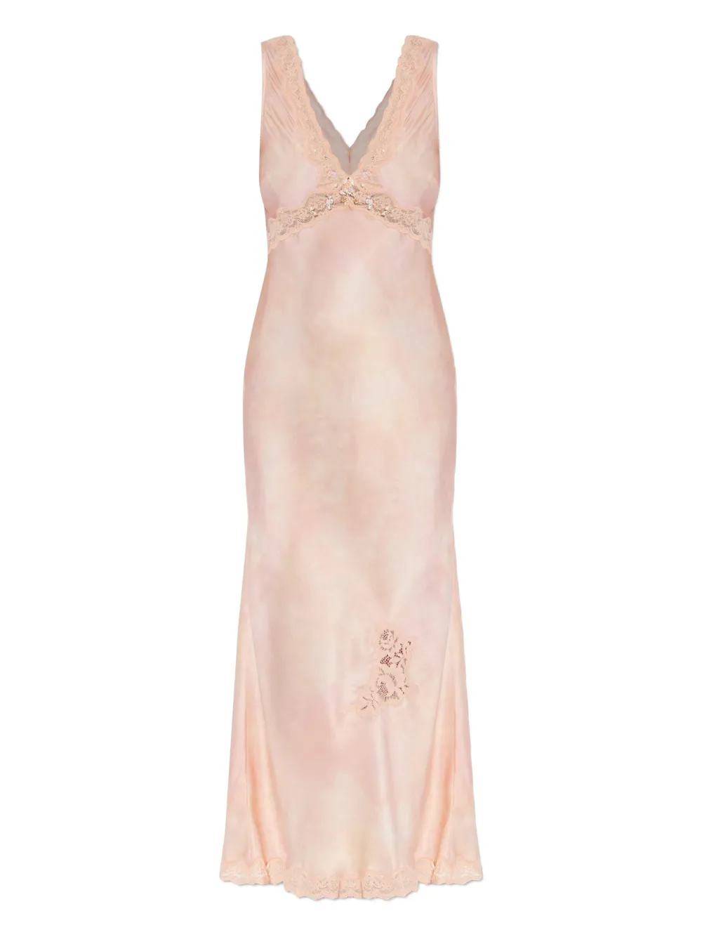 LoveShackFancy Bier lace-embellished silk dress | Pink | Image 1