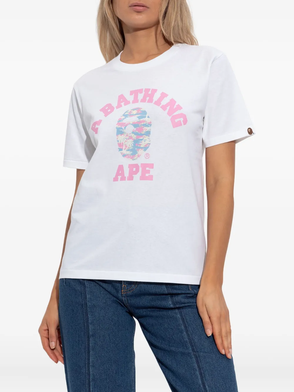A Bathing Ape Ape Head T-shirt In White