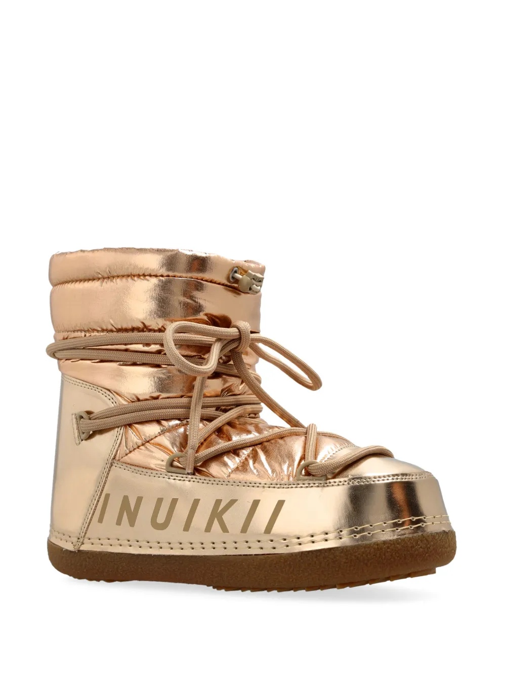 Inuikii Mountain quilted metallic snow boots Gold