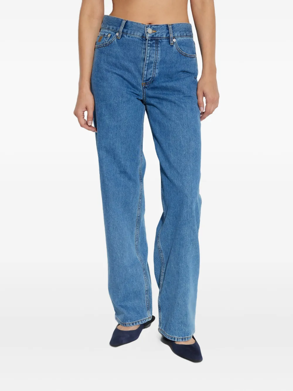 By Malene Birger Katoenen jeans met vijf zakken Blauw
