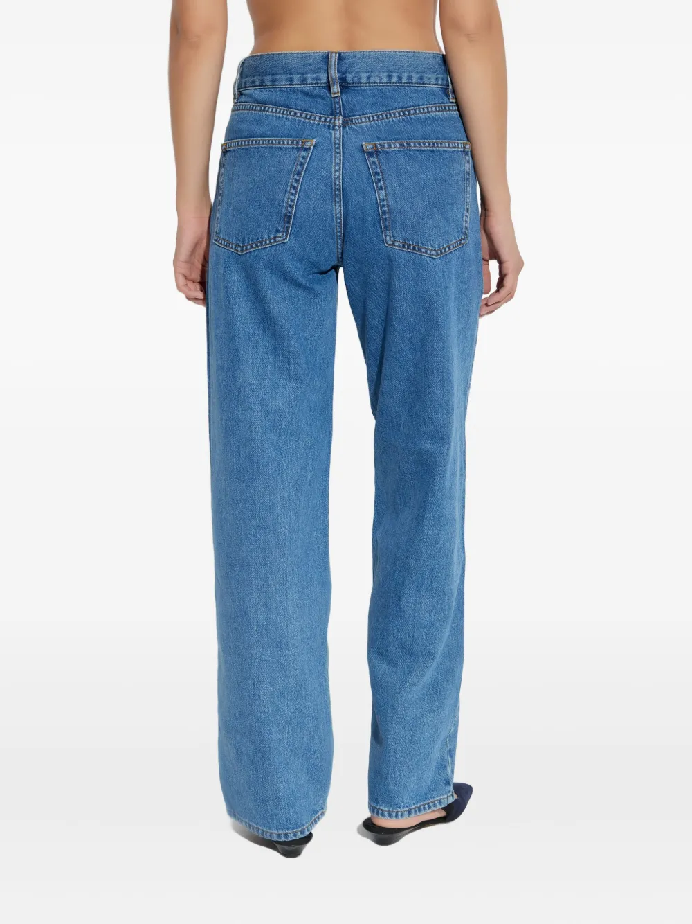 By Malene Birger Katoenen jeans met vijf zakken Blauw