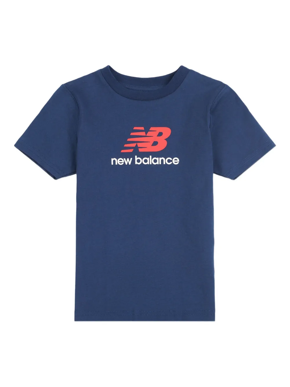 New Balance Kids logo-print T-shirt - Blu