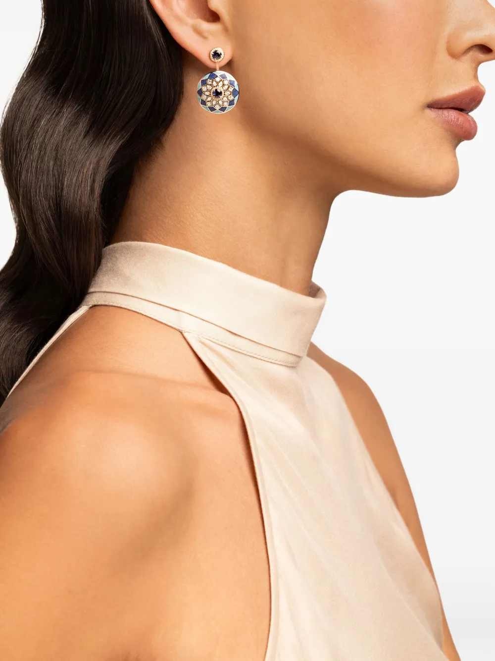18k Recycled Rose Gold Kaleido Diamond Earrings