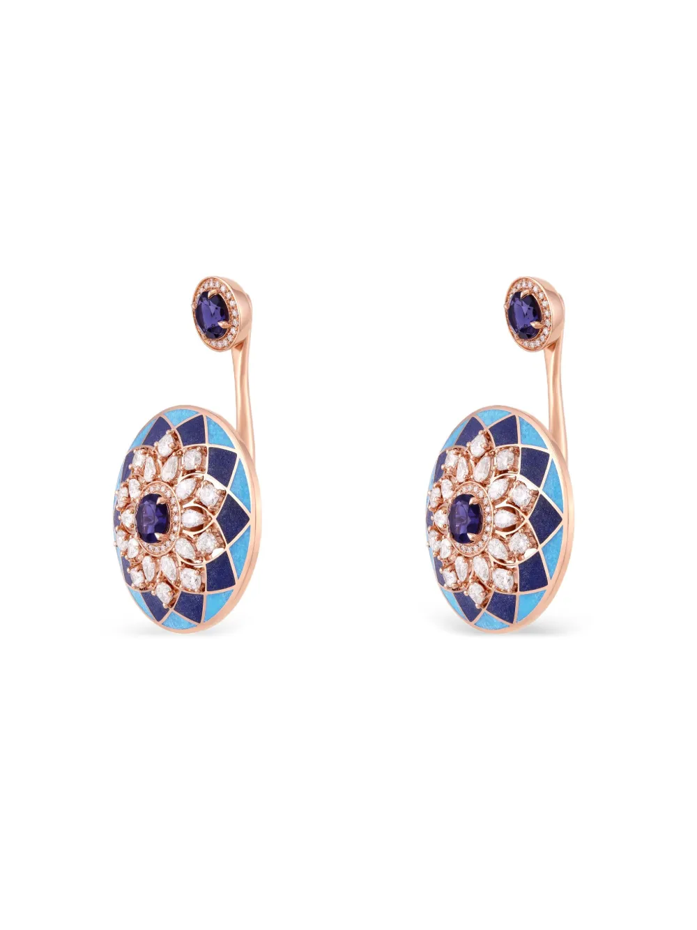 18k Recycled Rose Gold Kaleido Diamond Earrings