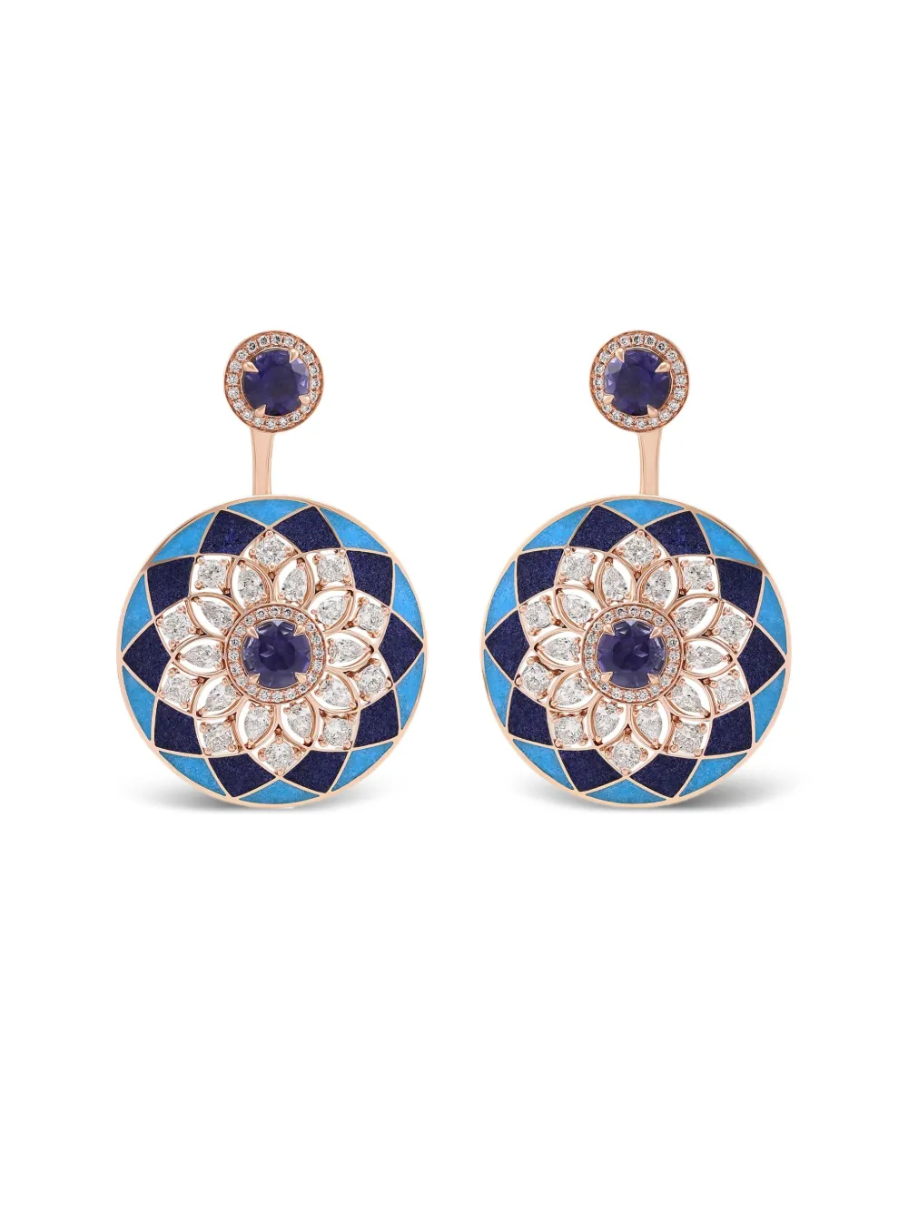 18k Recycled Rose Gold Kaleido Diamond Earrings