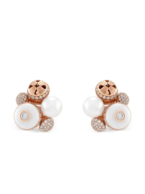 Aneka aretes Poetry in Motion Rhapsody en oro rosa reciclado de 18kt con diamantes