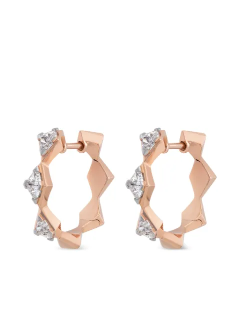 Aneka aretes Limitless Elevate en oro rosa reciclado de 18kt con diamantes
