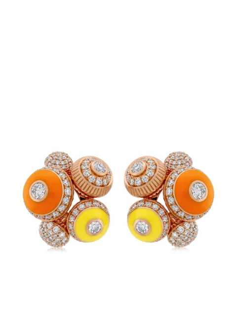 Aneka aretes en oro rosa reciclado de 18kt con diamante