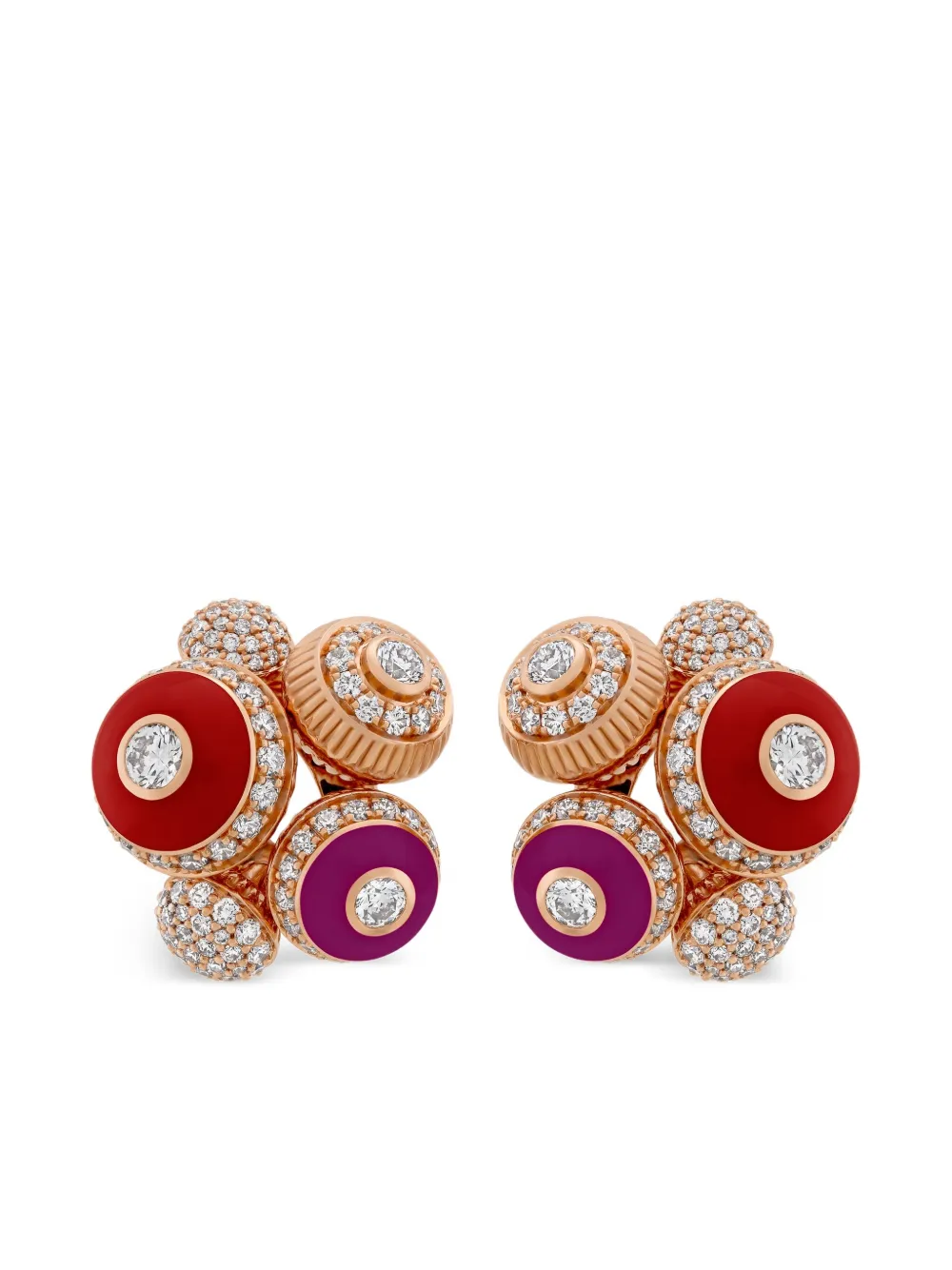 18K recycled rose gold Poetry in Motion Rhapsody diamond earrings