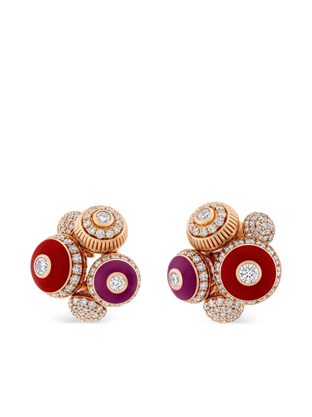 18k Recycled Rose Gold Poetry In Motion Rhapsody Diamond Earrings