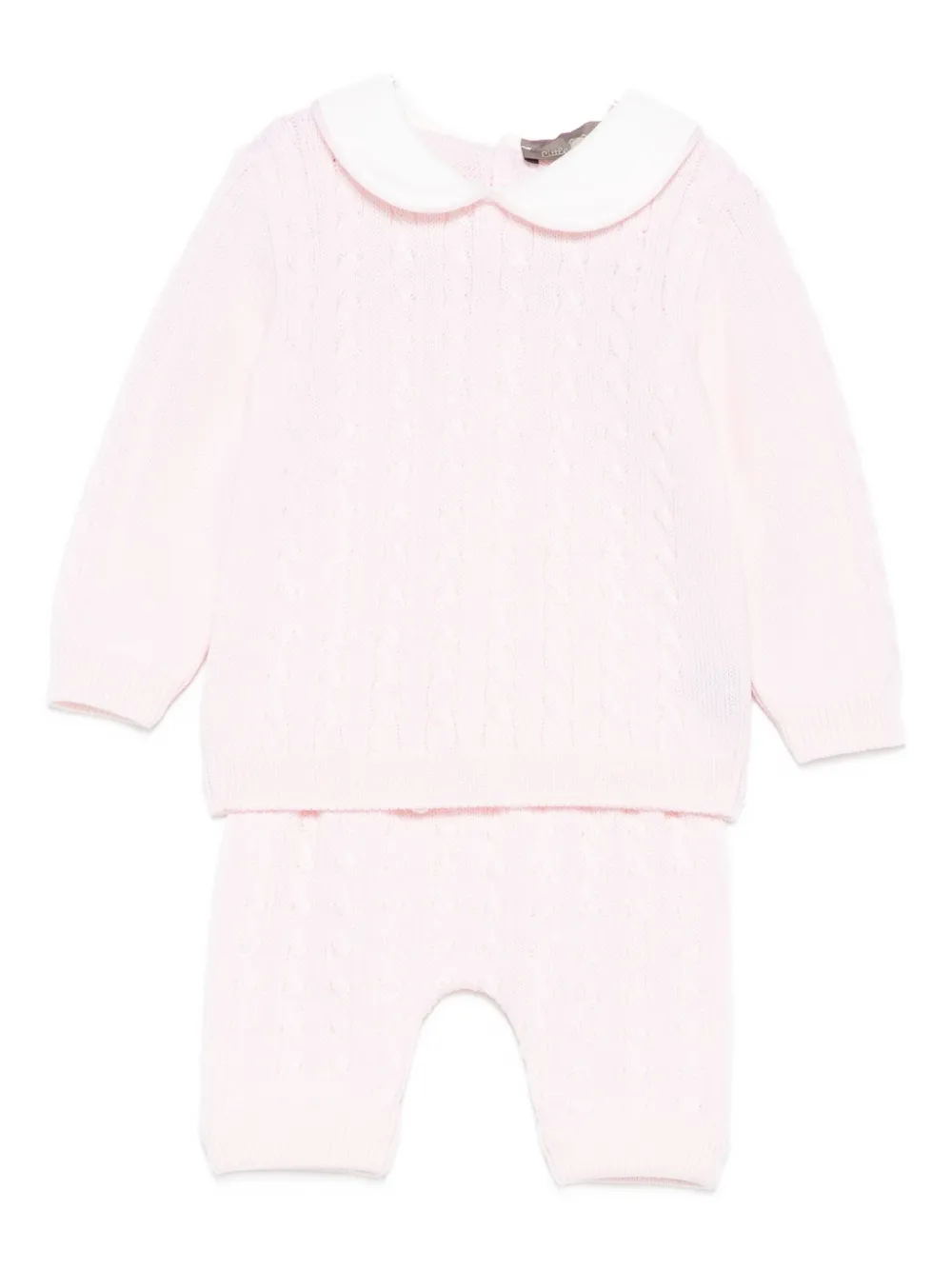 Little Bear Hosen mit Zopfmuster (2er-Set) | Rosa | Image 1