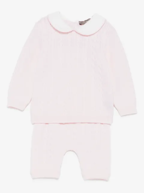 Little Bear cable-knit trousers (set of two)