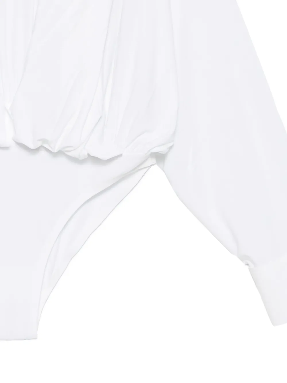 Norma Kamali Bodysuit met gedrapeerde mouwen Wit
