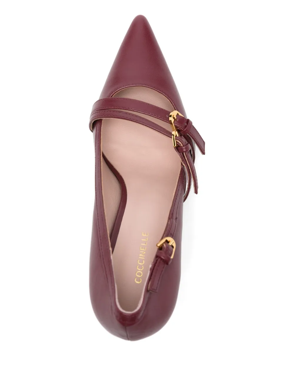 Coccinelle Fernanda pumps met puntige neus en gespdetail Rood