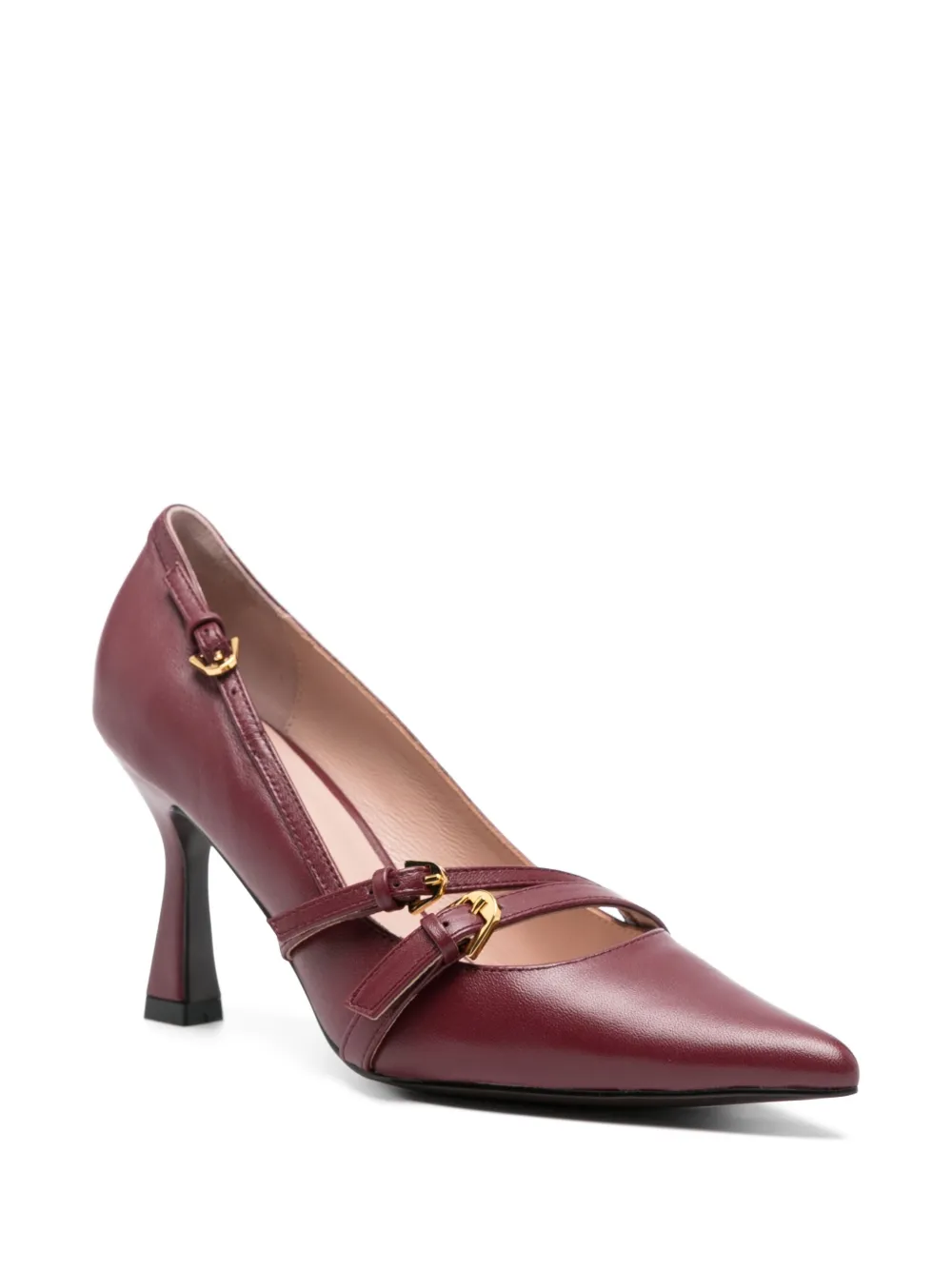 Coccinelle Fernanda pumps met puntige neus en gespdetail Rood