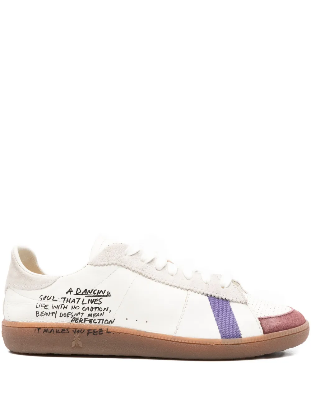 Patrizia Pepe leather panelled sneakers White