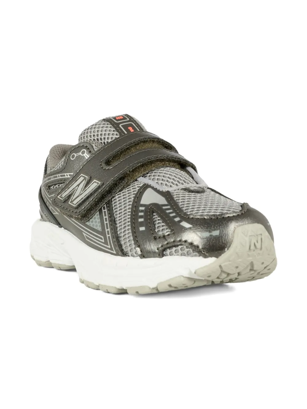 New Balance Kids strap detail mesh sneakers Grey