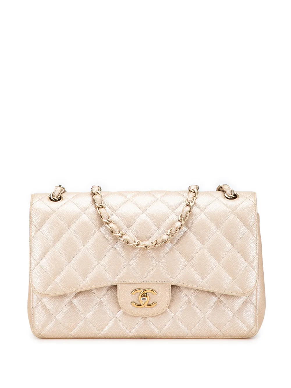 CHANEL Pre-Owned 2012 ジャンボ クラシック イリディセント キャビア ダブルフラップ ショルダーバッグ - CHANEL Pre-Owned 2012 ジャンボ クラシック イリディセント キャビア ダブルフラップ ショルダーバッグ -