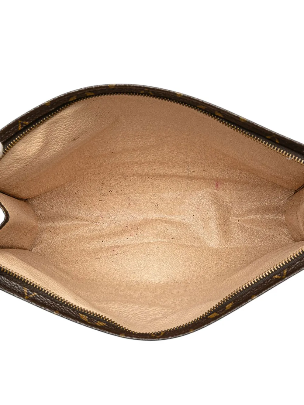 Pre-owned Louis Vuitton 1987 Monogram Toiletry Pouch 26 Clutch Bag In Brown